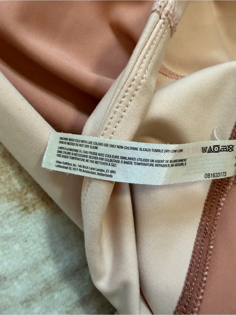 FP Movement Color Block Leggings Peach & Dusty Rose Large - Picture 10 of 10